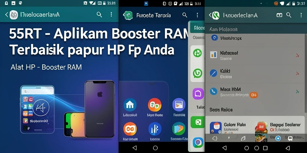 Tampilan antarmuka 55RT yang bersih dan fungsional untuk pengoptimalan RAM.