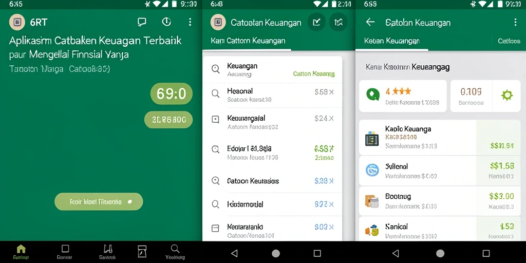 Tampilan antarmuka 6RT yang intuitif untuk catatan keuangan.
