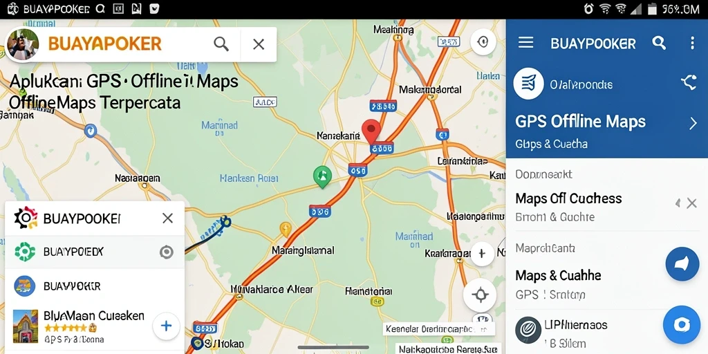 Tampilan antarmuka BUAYAPOKER dengan fungsi GPS Offline Maps yang intuitif.