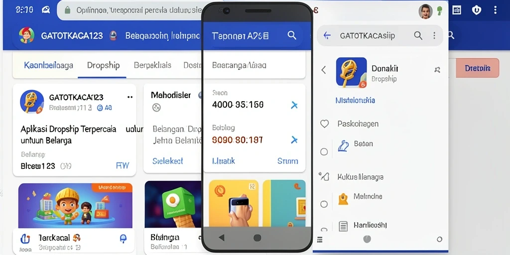 Antarmuka GATOTKACA123 untuk fungsi Dropship yang sederhana dan jelas.