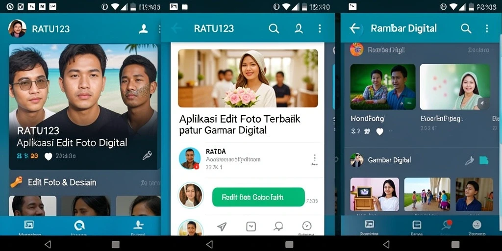 Tampilan antarmuka RATU123 yang intuitif dan sederhana.