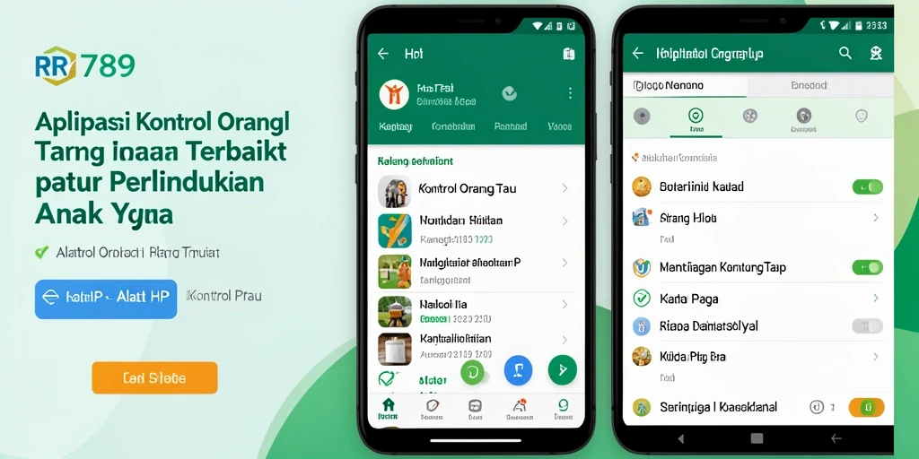 Antarmuka RR789 menampilkan fitur Kontrol Orang Tua yang lengkap dan mudah dipahami.